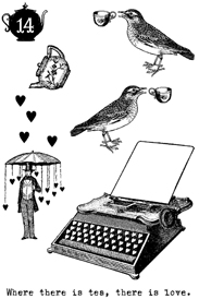 Adventures in Tea Stamp Set 14 small