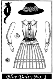 Blue Daisy Stamp Set 1 small