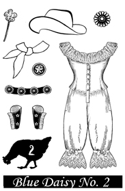 Blue Daisy Stamp Set 2 small