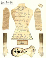 Bonjour Madame Large Paper Doll Kit