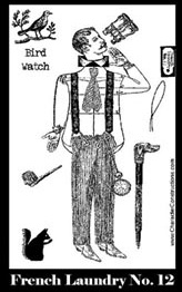 French Laundry Stamp Set 12 small