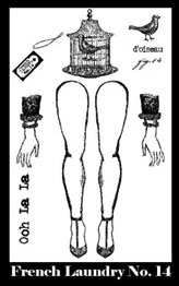 French Laundry Stamp Set 14 small