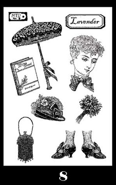 Mad Tea Party Stamp Set 8 small