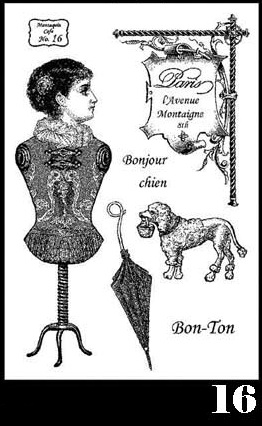 Mannequin Cafe Stamp Set 16 small