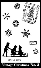 Vintage Christmas Stamp Set 3 small