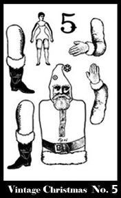 Vintage Christmas Stamp Set 5 small